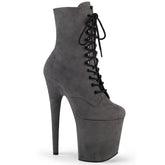 8" Heel FLAMINGO-1020FS Grey Suede